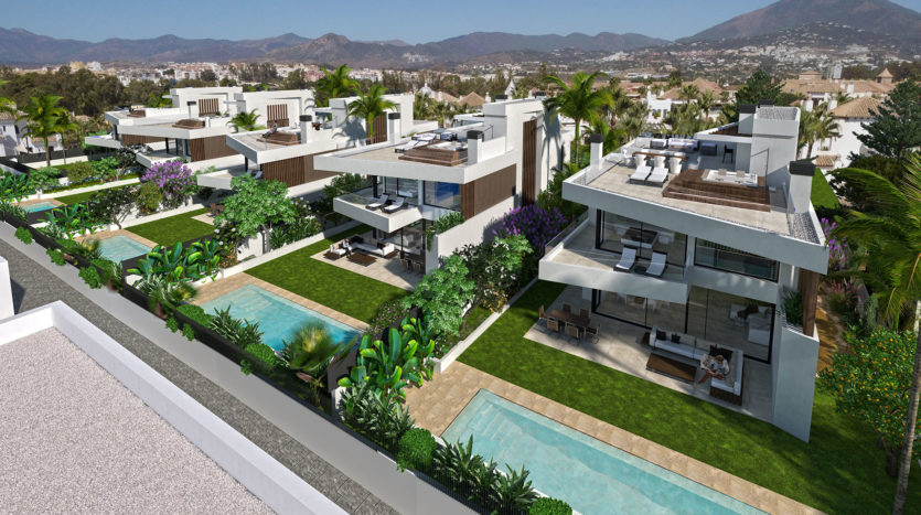 A complex of just 5 unique detached villas  in Puerto Banus 