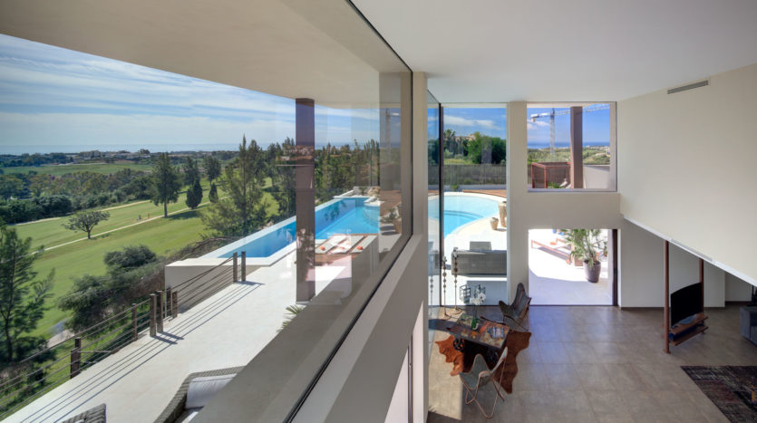 Modern villa in a frontline golf La Alqueria with fantastic 360 degree sea views 