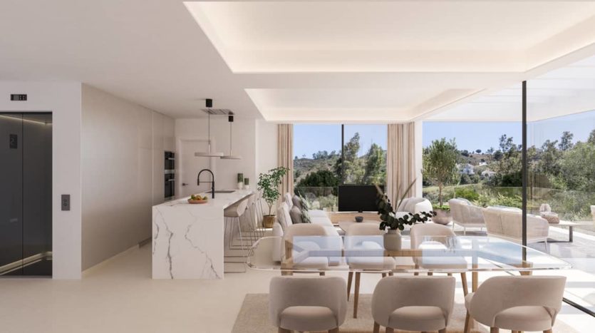 Modern apartments with golf views in La Cala Golf 